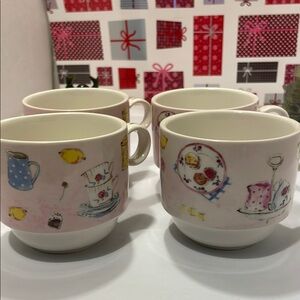 Charming Pink and Yellow Coffee & Tea Accessories Set